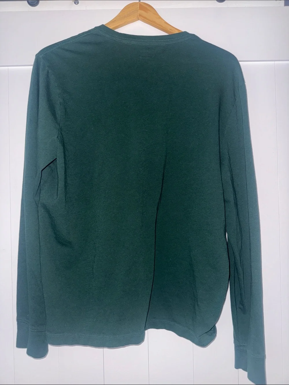 J. Crew Long Sleeve Crewneck Tee in Dark Green